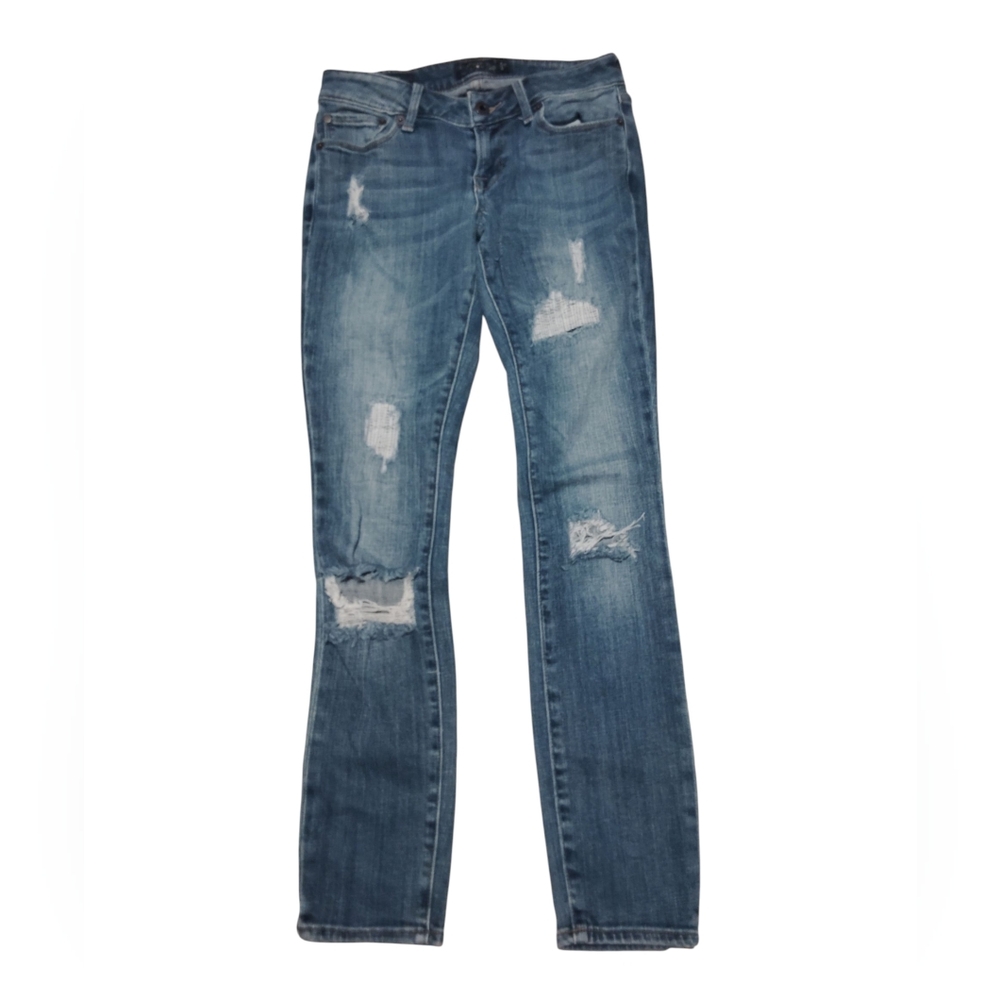 Lucky Brand Faded Ripped Blue Skinny Jeans For Women Size 0